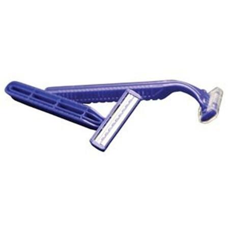 SENSUAL SMELL Razor, Grip-n-Glide, Twin Blade with lubricating strip, Blue handle with plastic guard SE63050